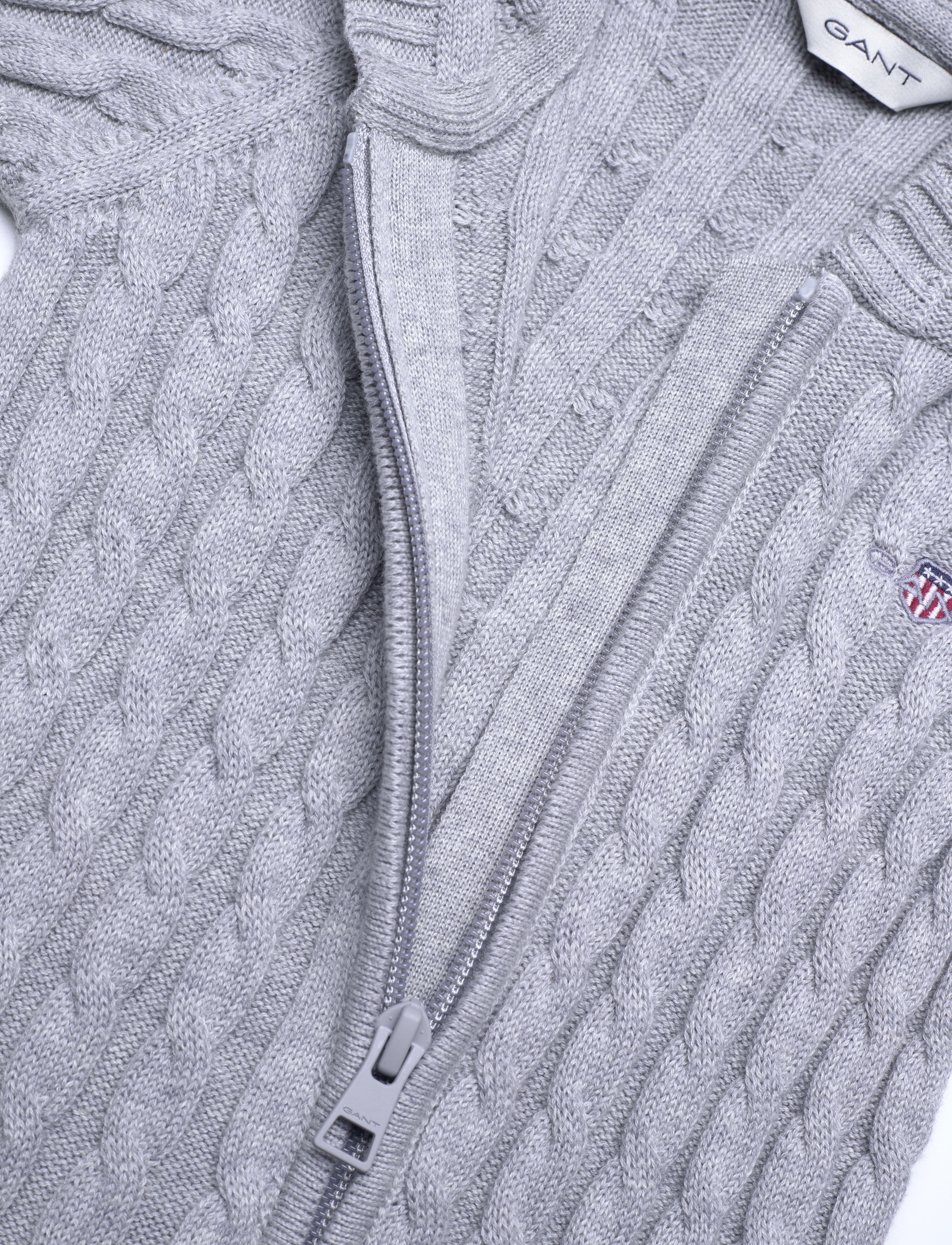 Gant - SHIELD COTTON CABLE ONE PIECE - light grey melange - 2