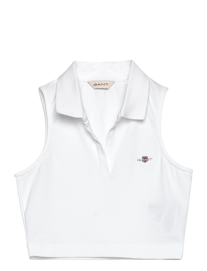 GANT - SLIM PIQUE TOP - tanktops - white - 0