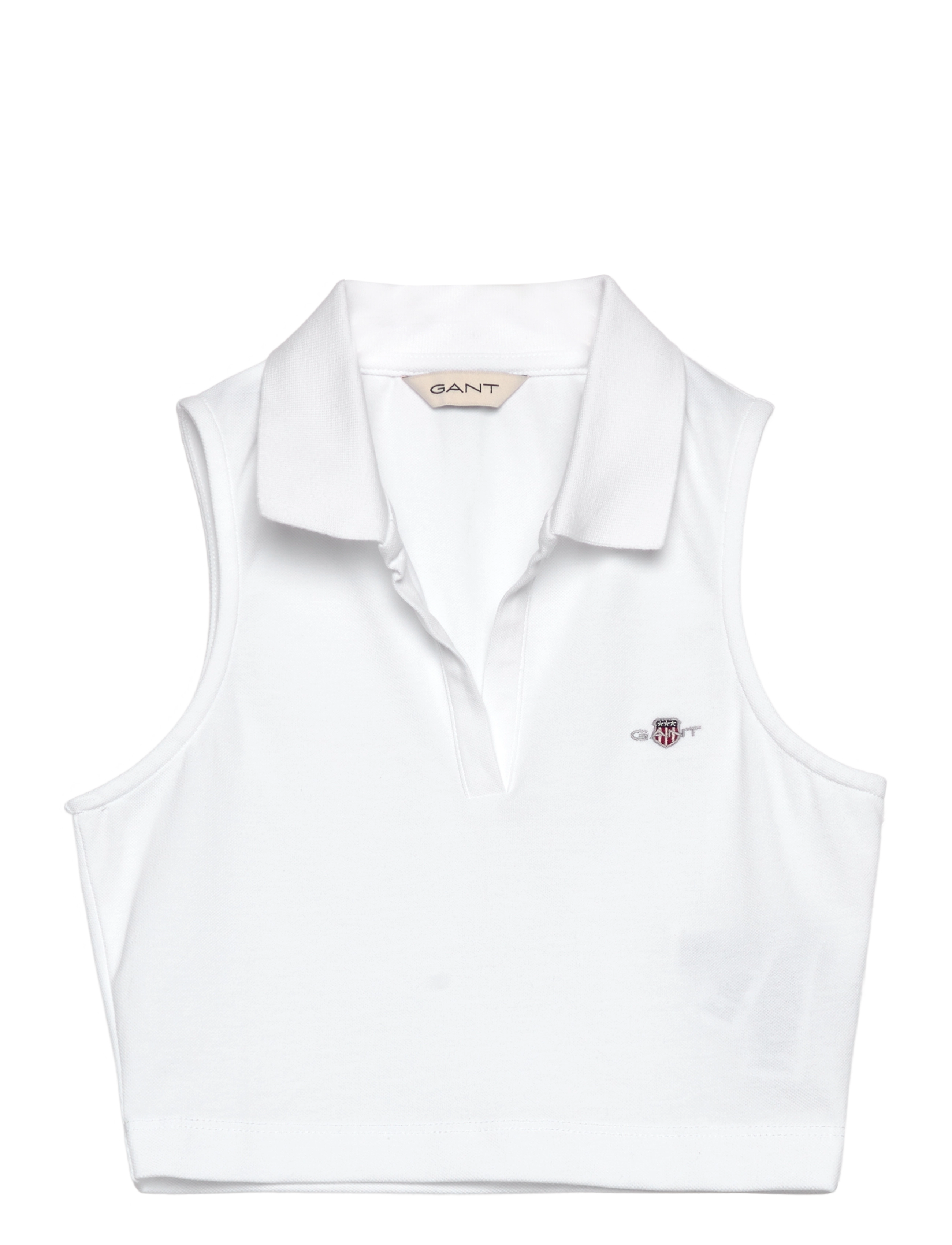 Gant - SLIM PIQUE TOP - débardeurs - white - 0