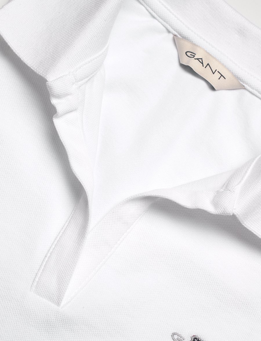 Gant - SLIM PIQUE TOP - débardeurs - white - 2