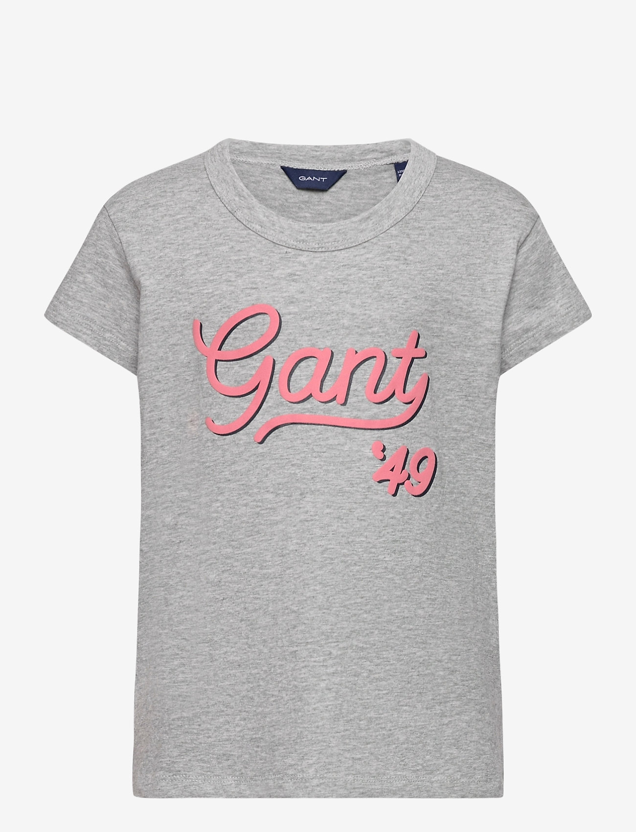 GANT - D1. GANT SCRIPT SS T-SHIRT - light grey melange - 0