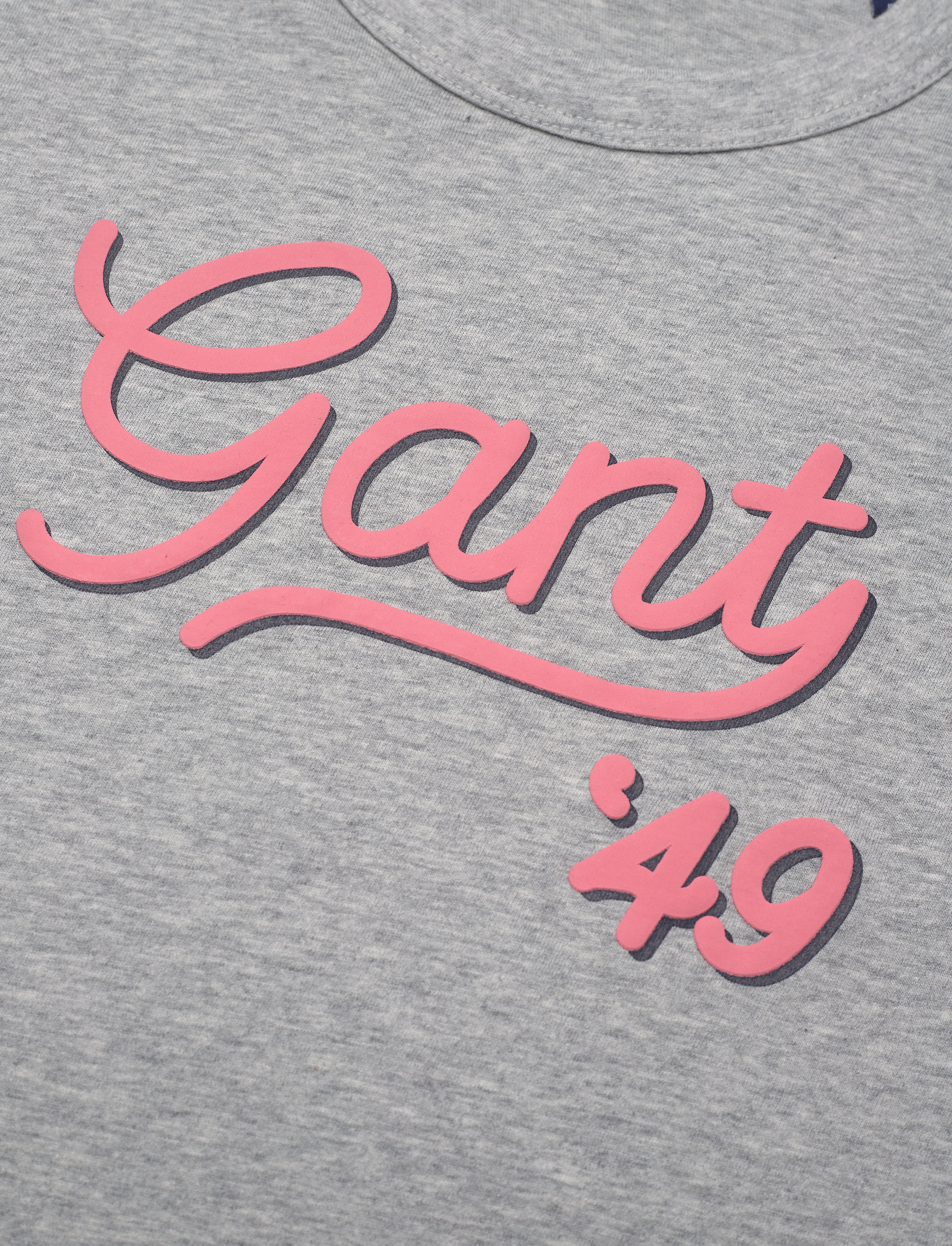 GANT - D1. GANT SCRIPT SS T-SHIRT - light grey melange - 2