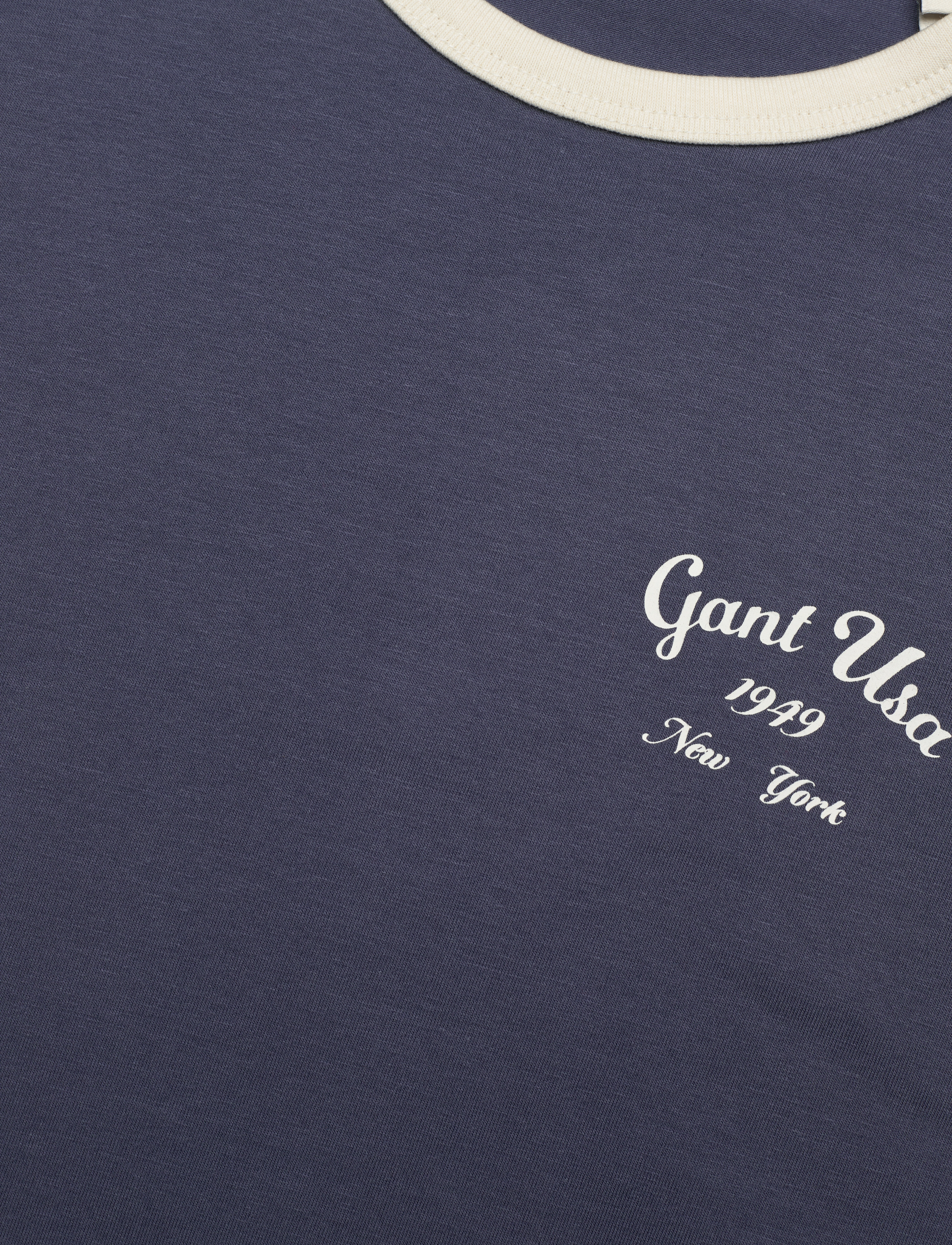 GANT - SCRIPT LOGO SLIM TOP - washed blue - 2
