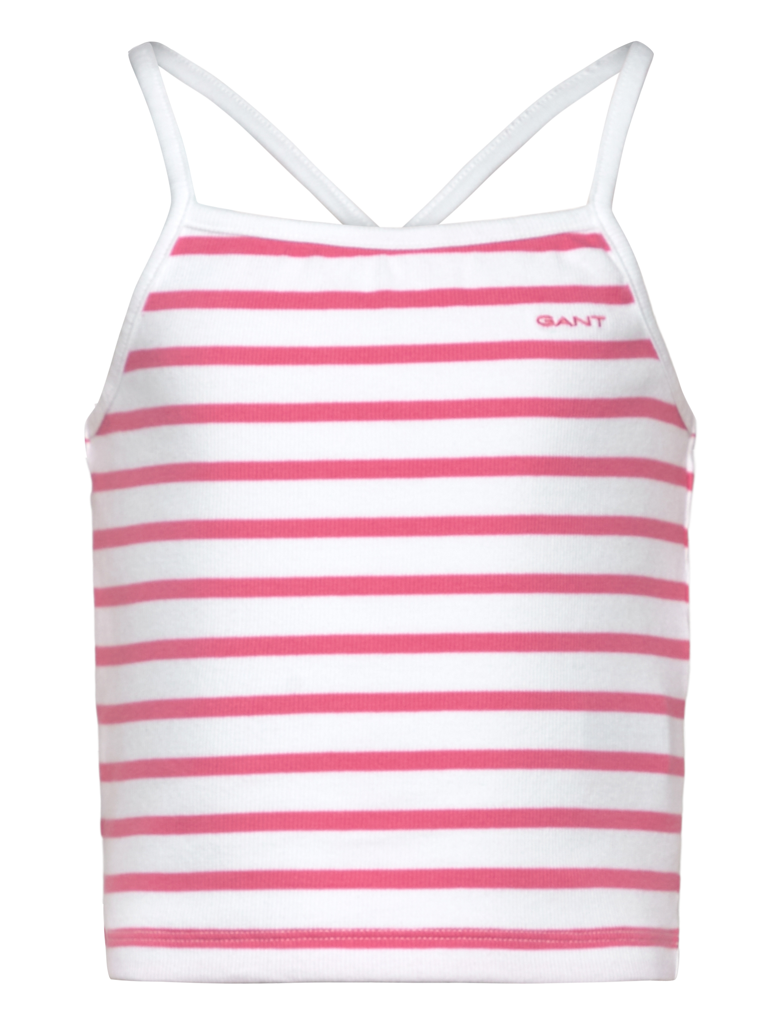 Gant Striped Tank Top, Stribet Tanktop, Pink, Str: 170