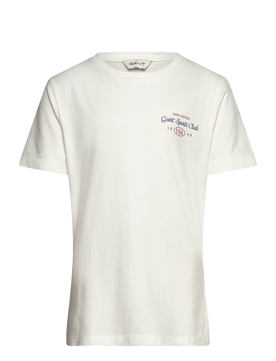 Gant - SPORTS CLUB GRAPHIC T-SHIRT - kurzärmelige - eggshell - 0