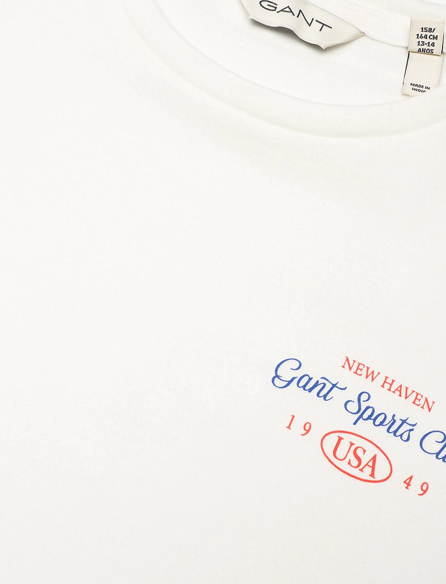 Gant - SPORTS CLUB GRAPHIC T-SHIRT - kurzärmelige - eggshell - 2