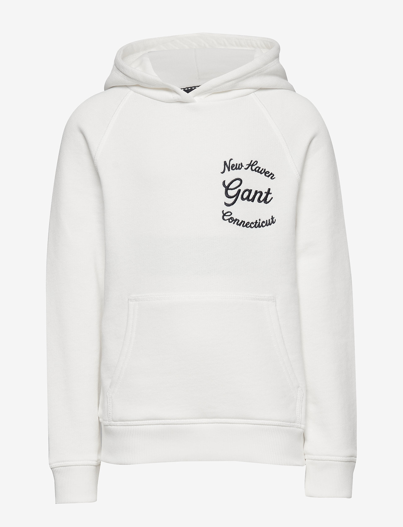 D1. GANT SCRIPT LOGO HOODIE - EGGSHELL