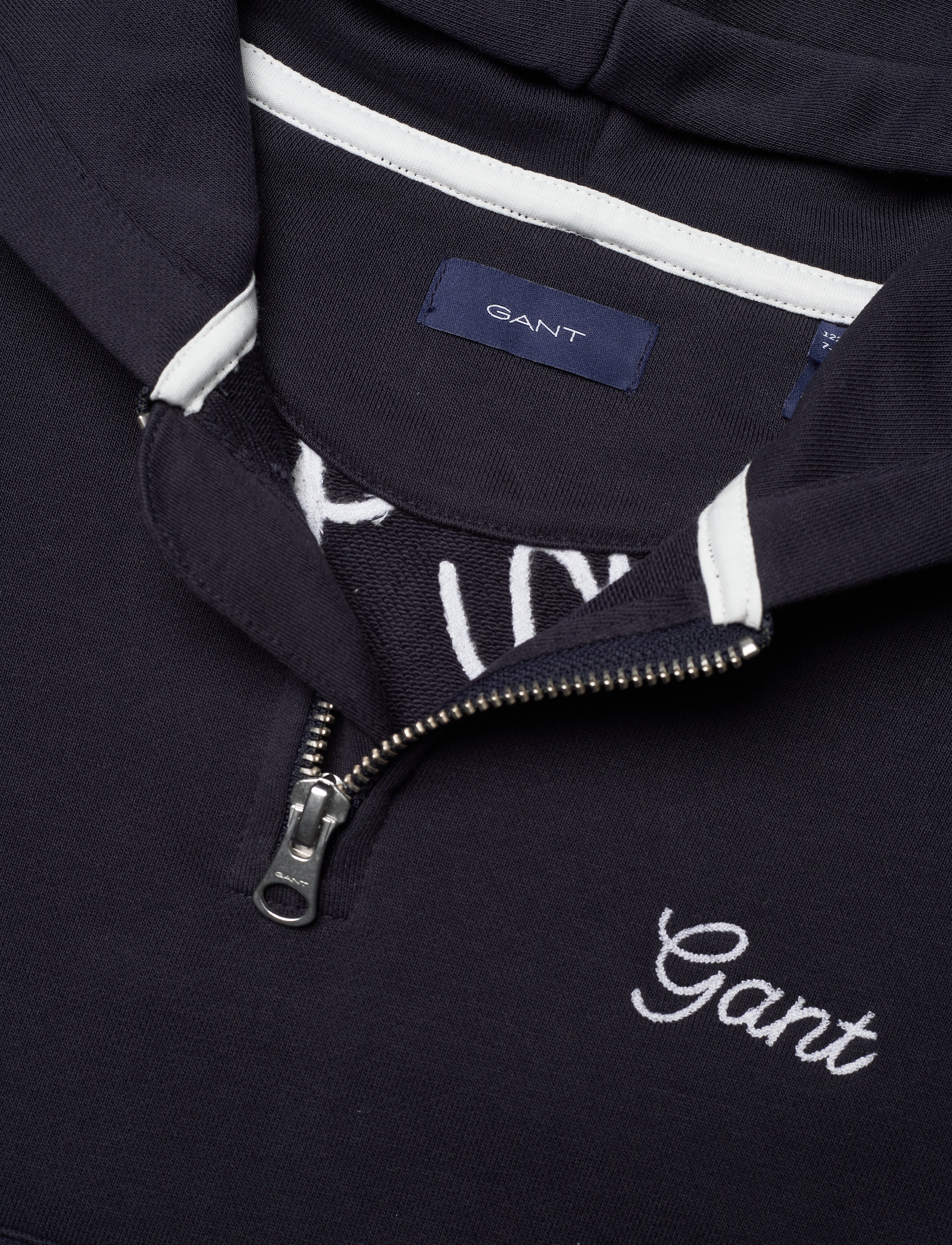 GANT - D1. GANT SCRIPT HALF ZIP HOODIE - evening blue - 2