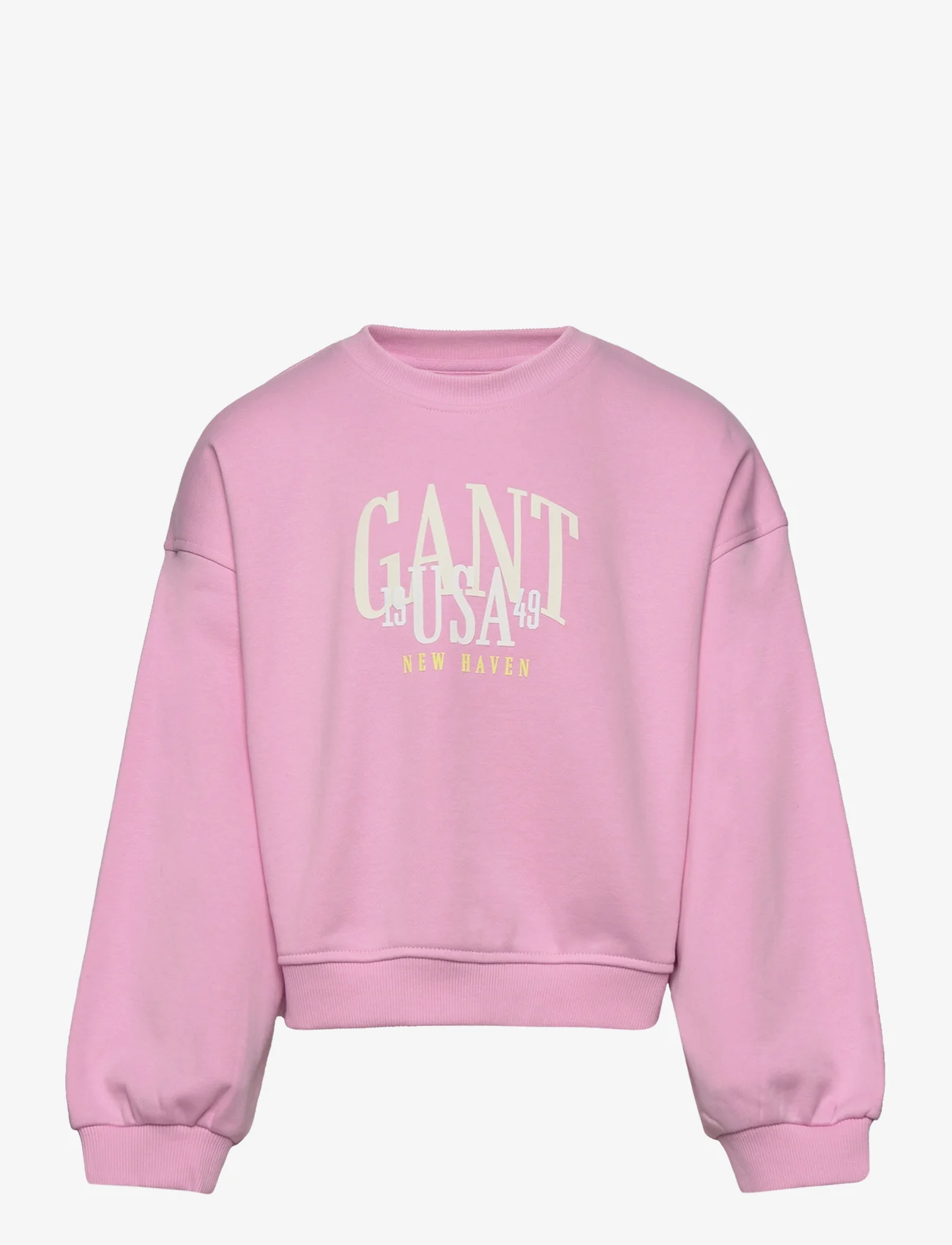 GANT - GANT USA VOLUMINOUS C-NECK - svetarit - milky pink - 0