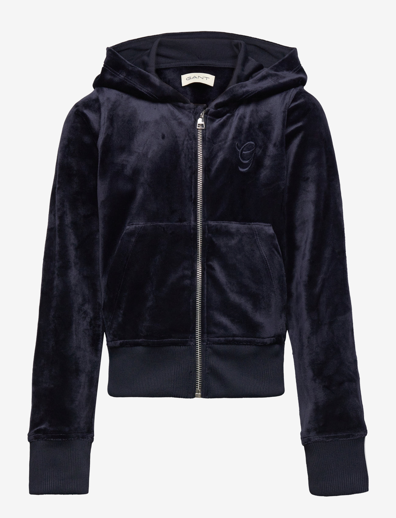 GANT - VELOUR ZIP HOODIE - kapuzenpullover - evening blue - 0