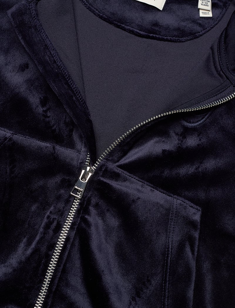 GANT - VELOUR ZIP HOODIE - kapuzenpullover - evening blue - 2