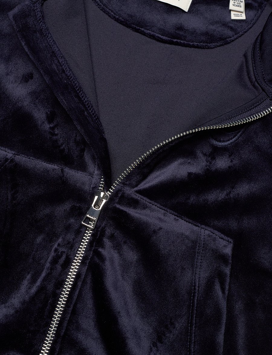 Gant - VELOUR ZIP HOODIE - evening blue - 2