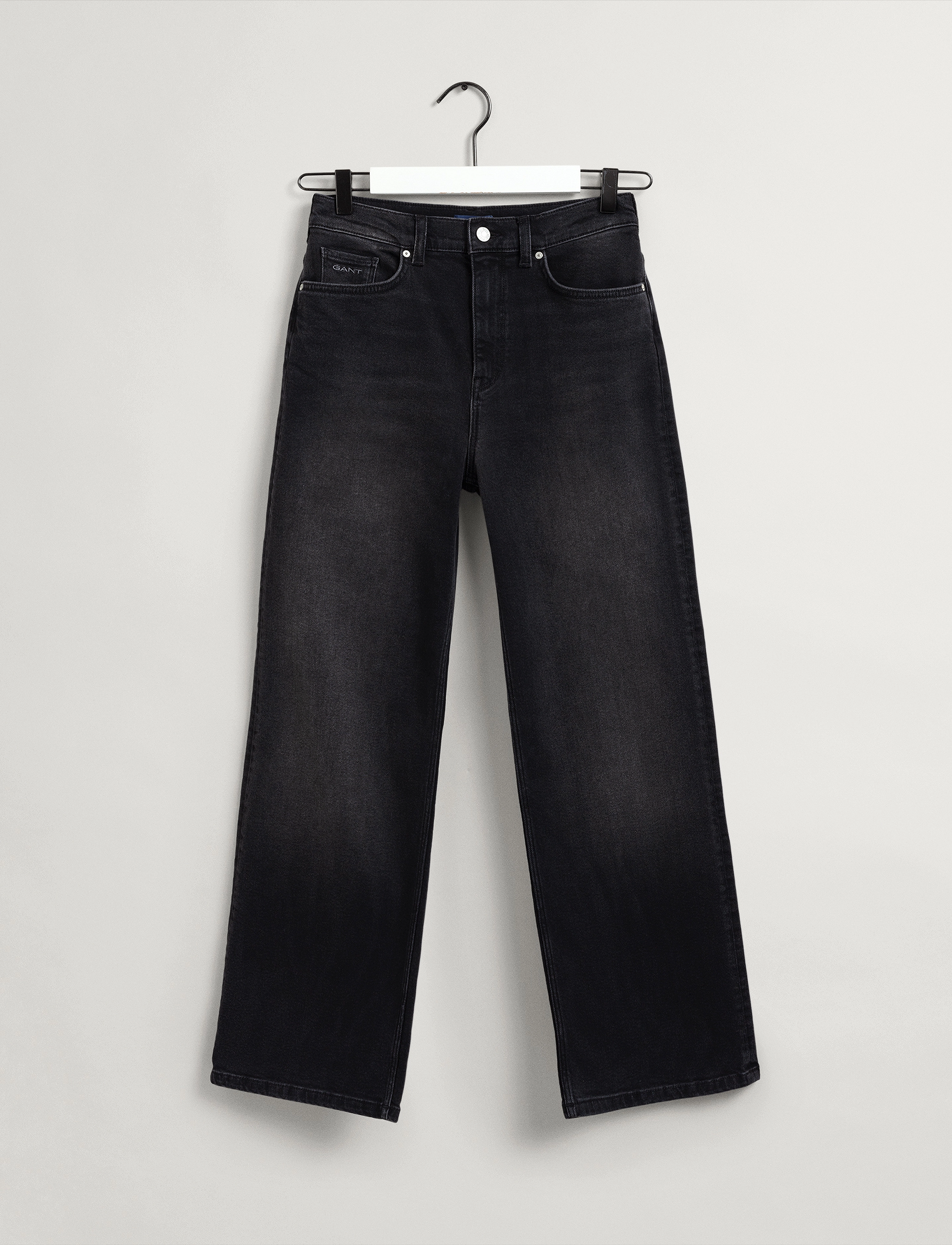 GANT - D1. GANT WIDE JEANS - black raw - 5