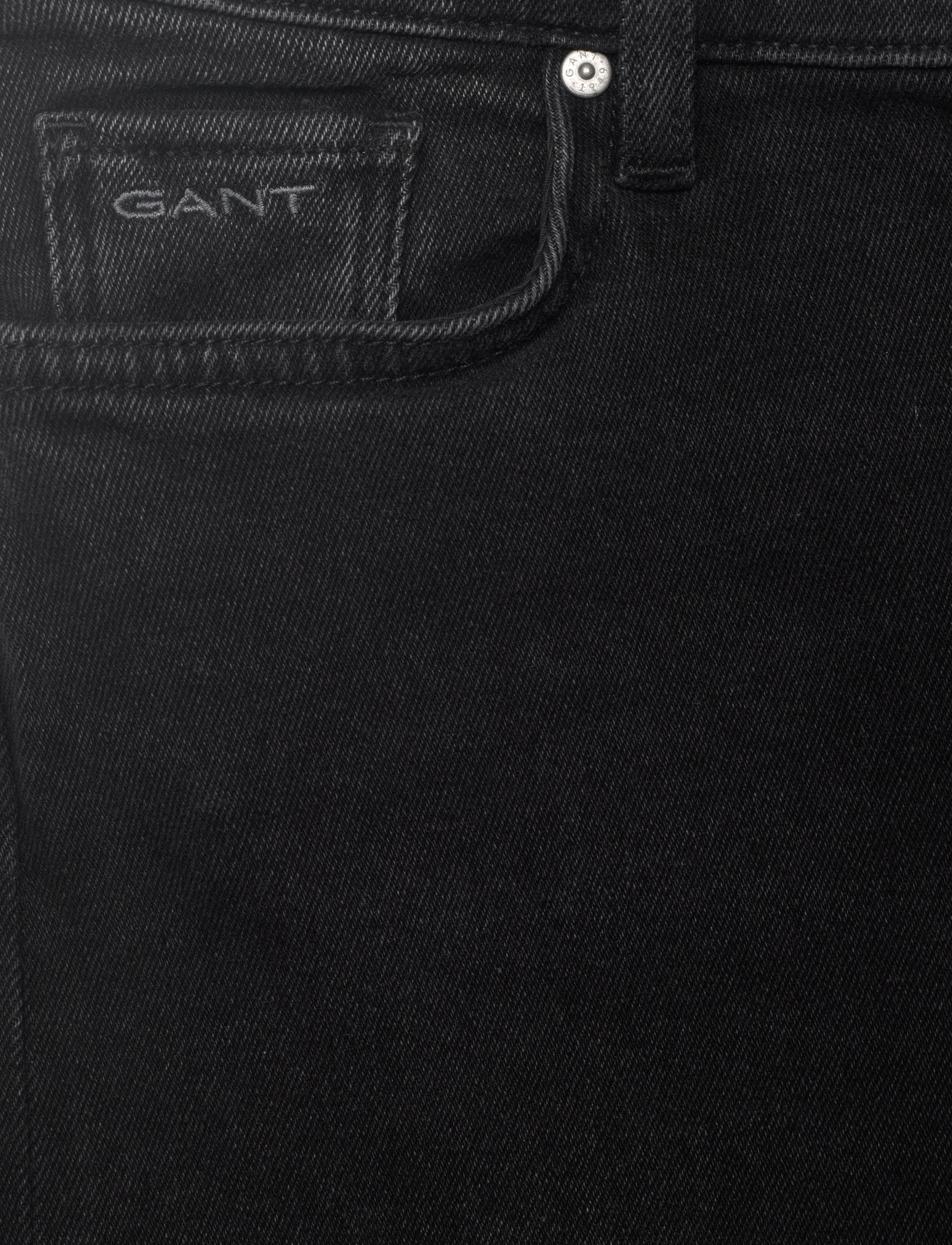 GANT - D1. GANT WIDE JEANS - black raw - 2