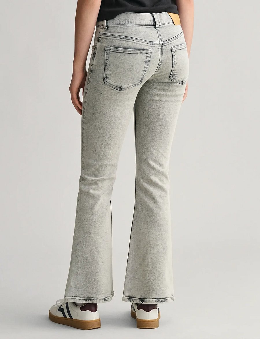 Gant - BOOTCUT JEANS - jeans bootcut - grey worn in - 2