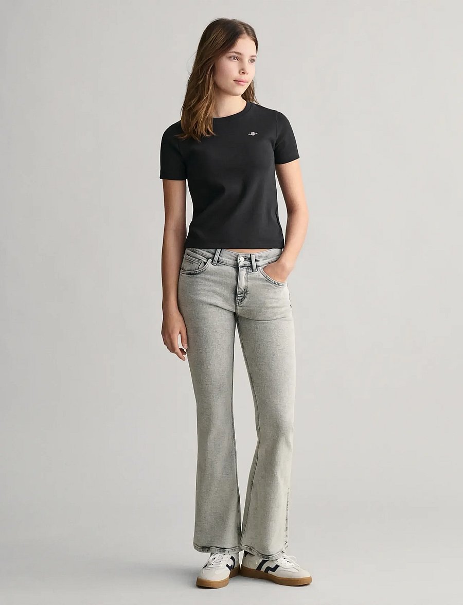 Gant - BOOTCUT JEANS - jeans bootcut - grey worn in - 4