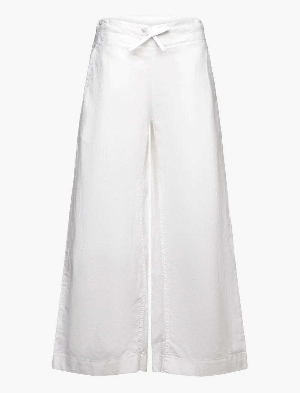 GANT - PULL ON COTTON LINEN PANTS - leinen-kleidung - white - 0