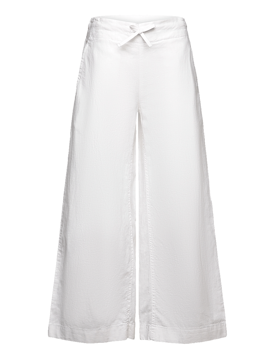 Gant - PULL ON COTTON LINEN PANTS - leinen-kleidung - white - 0