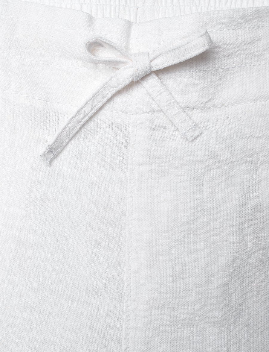 Gant - PULL ON COTTON LINEN PANTS - leinen-kleidung - white - 3