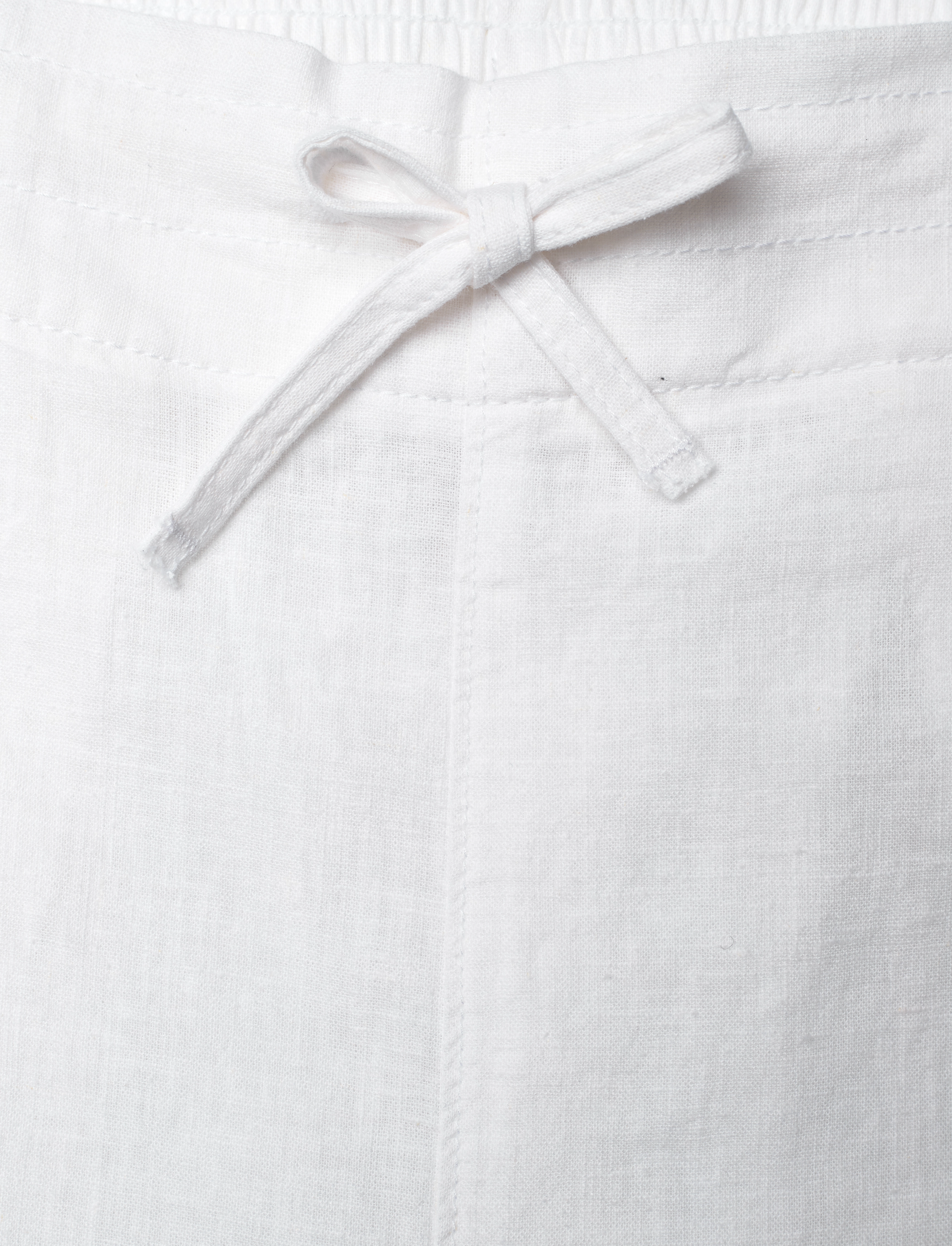 Gant - PULL ON COTTON LINEN PANTS - white - 3