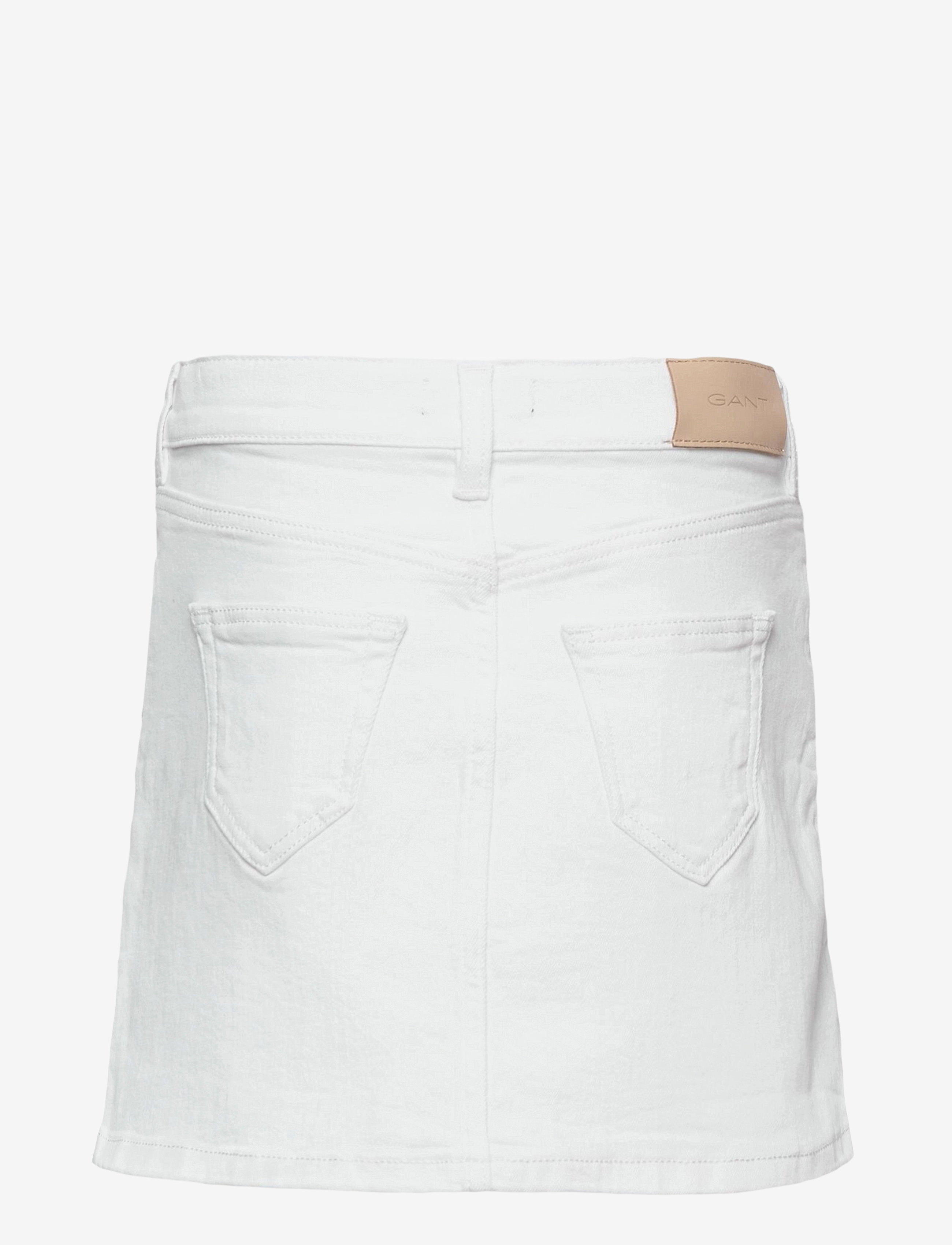 Gant - D1. Twill skirt - denimnederdele - white - 1