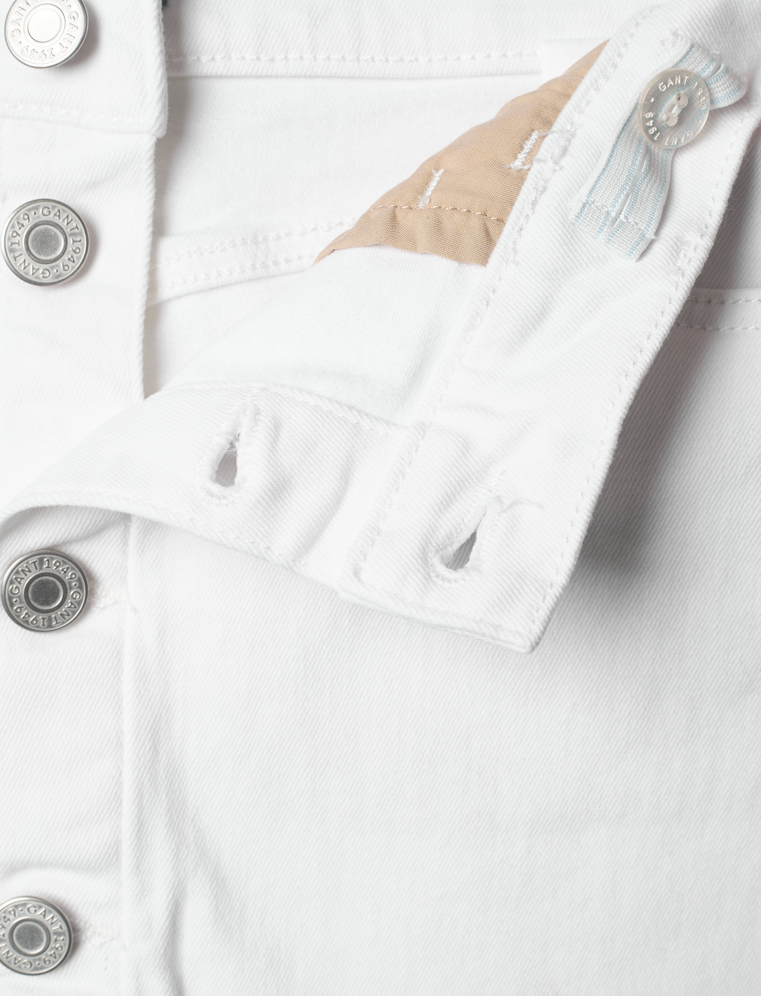 Gant - D1. Twill skirt - denimnederdele - white - 3