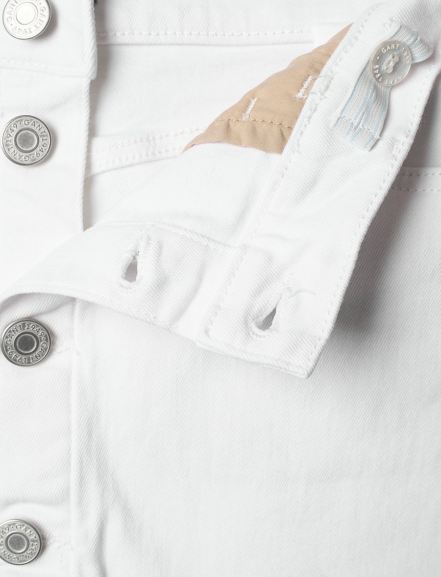 Gant - D1. Twill skirt - džinsa svārki - white - 3