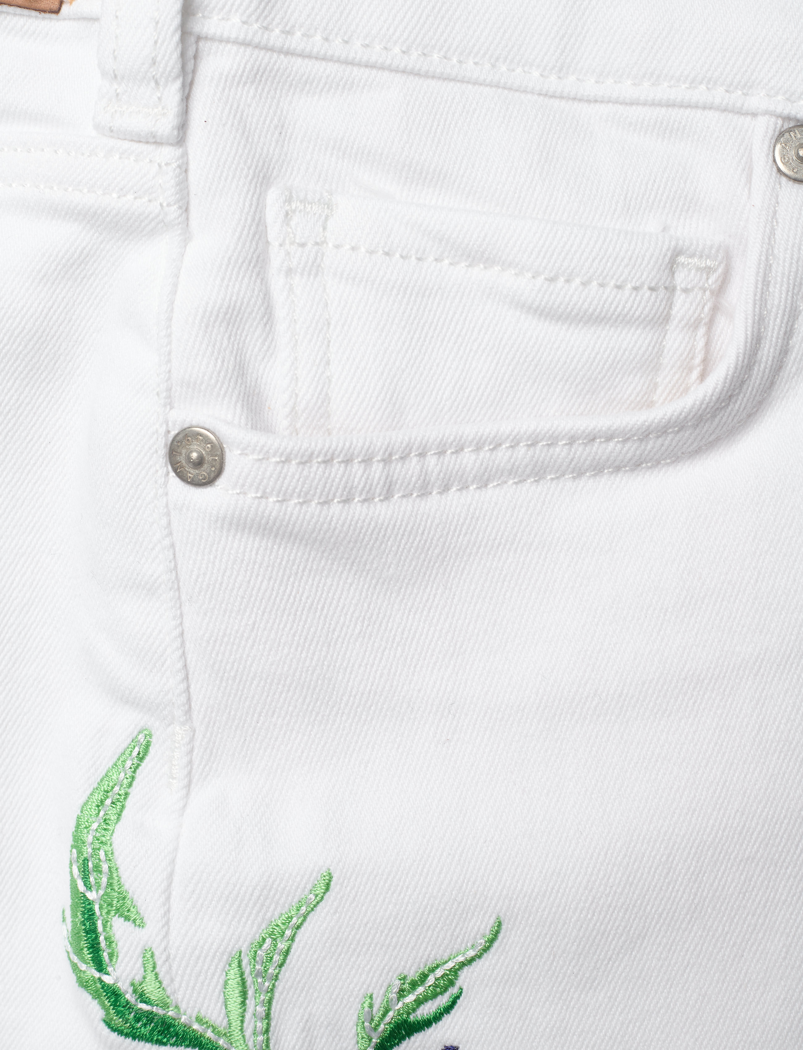 GANT - D2. SUMMER EMBROIDERY TWILL SKIRT - white - 2