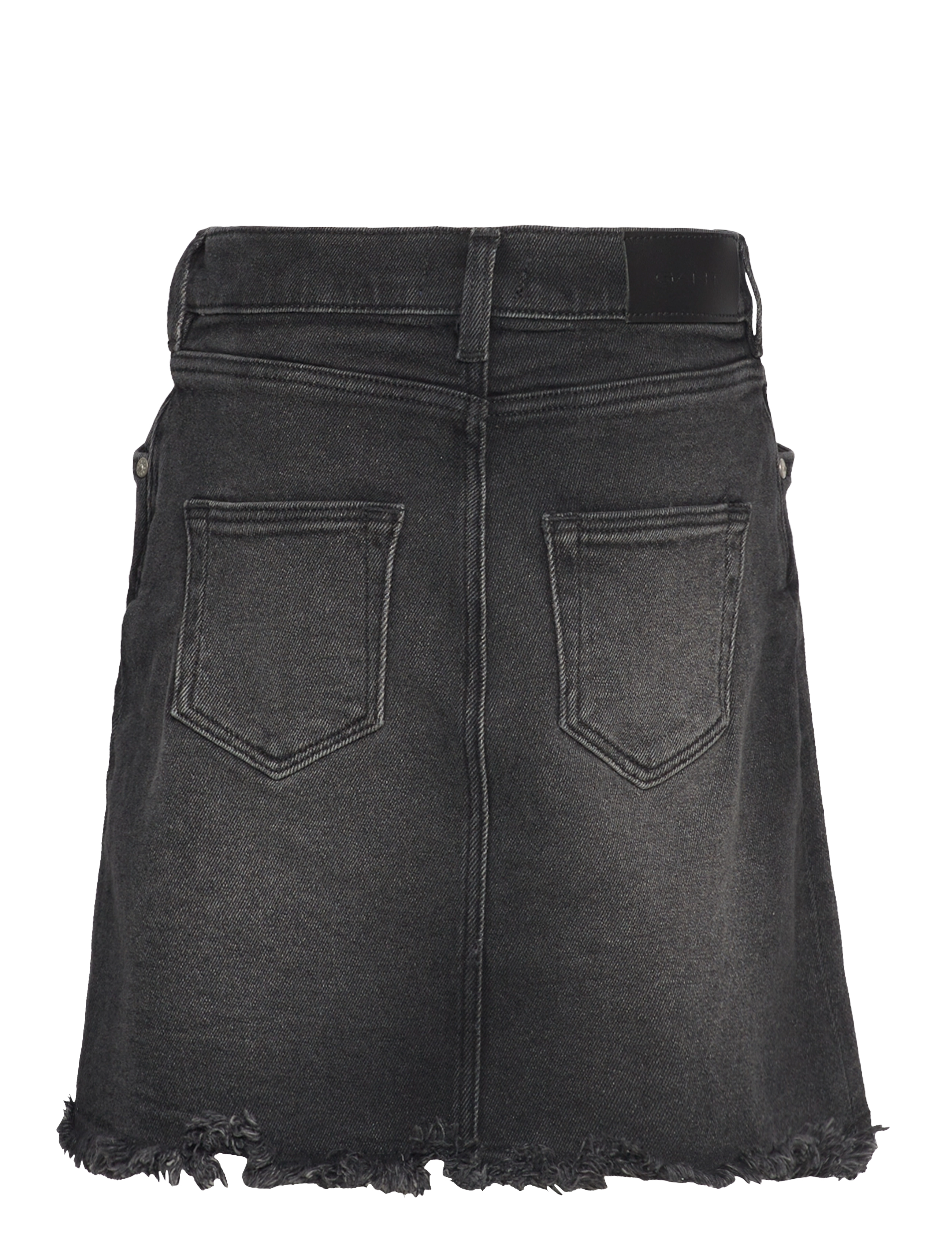 GANT - D2. FRINGE DENIM SKIRT - black raw - 1