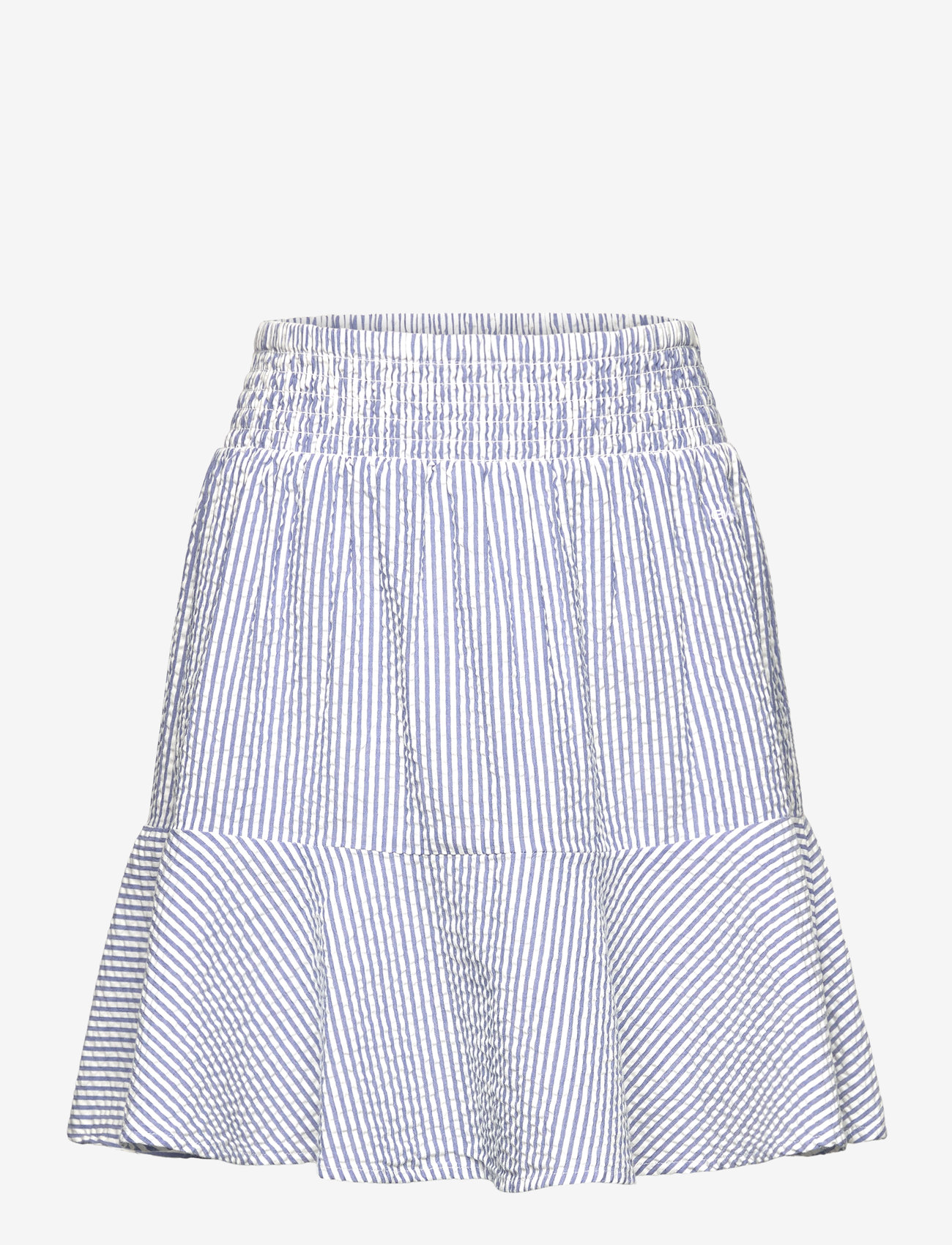 GANT - STRIPED SEERSUCKER SMOCKED SKIRT - short skirts - rich blue - 0
