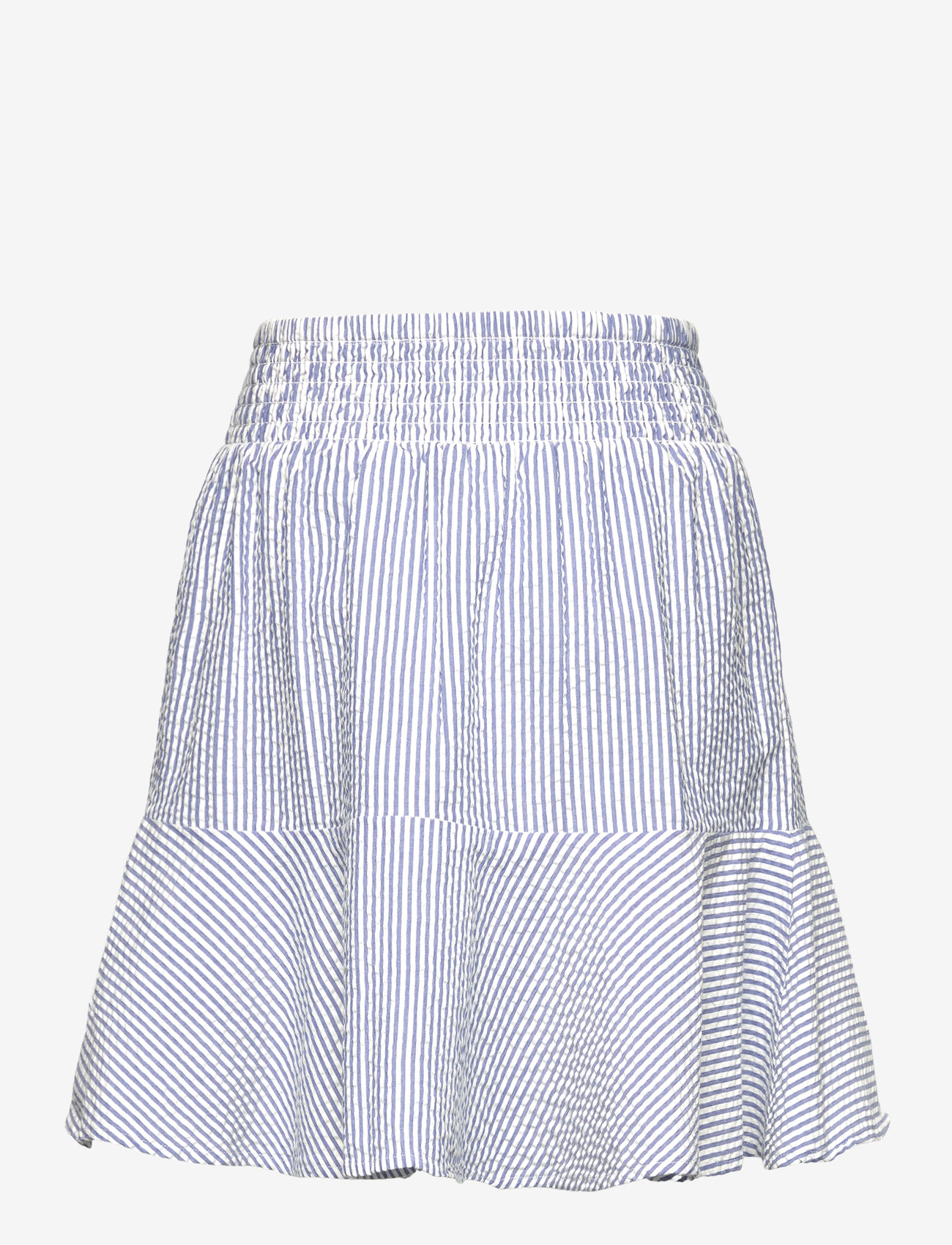 GANT - STRIPED SEERSUCKER SMOCKED SKIRT - short skirts - rich blue - 1