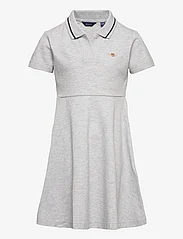 GANT - RUGGER PIQUE DRESS - short-sleeved casual dresses - light grey melange - 0