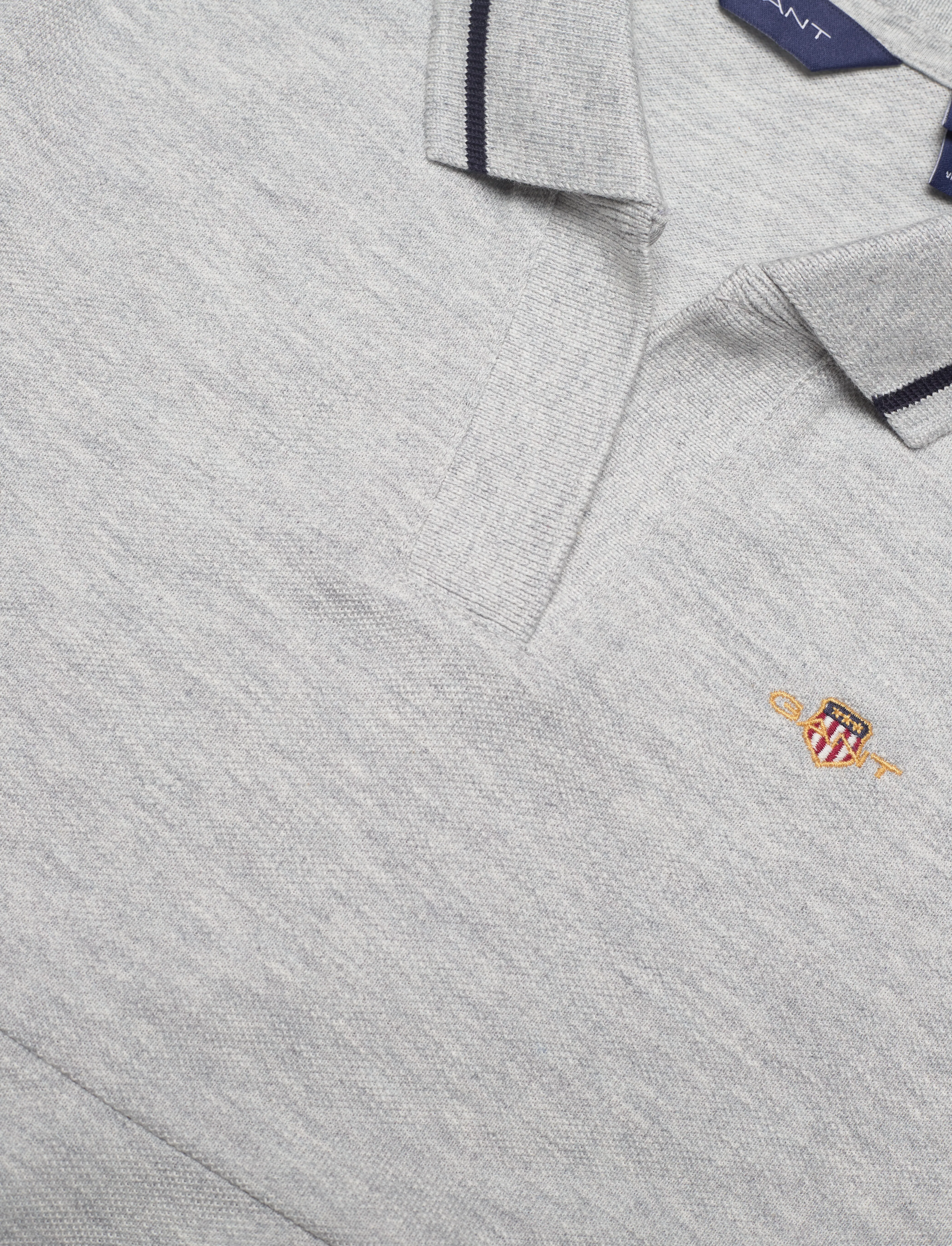 GANT - RUGGER PIQUE DRESS - light grey melange - 2