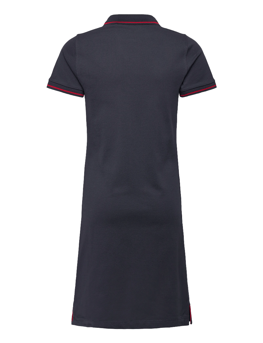 Gant - FITTED POLO PIQUE DRESS - kurzärmelige freizeitkleider - evening blue - 1