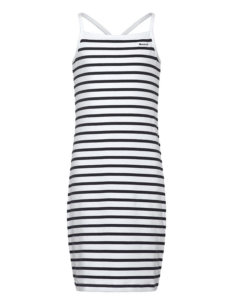 Gant - STRIPED TANK DRESS - Ärmlösa vardagsklänningar - evening blue - 0
