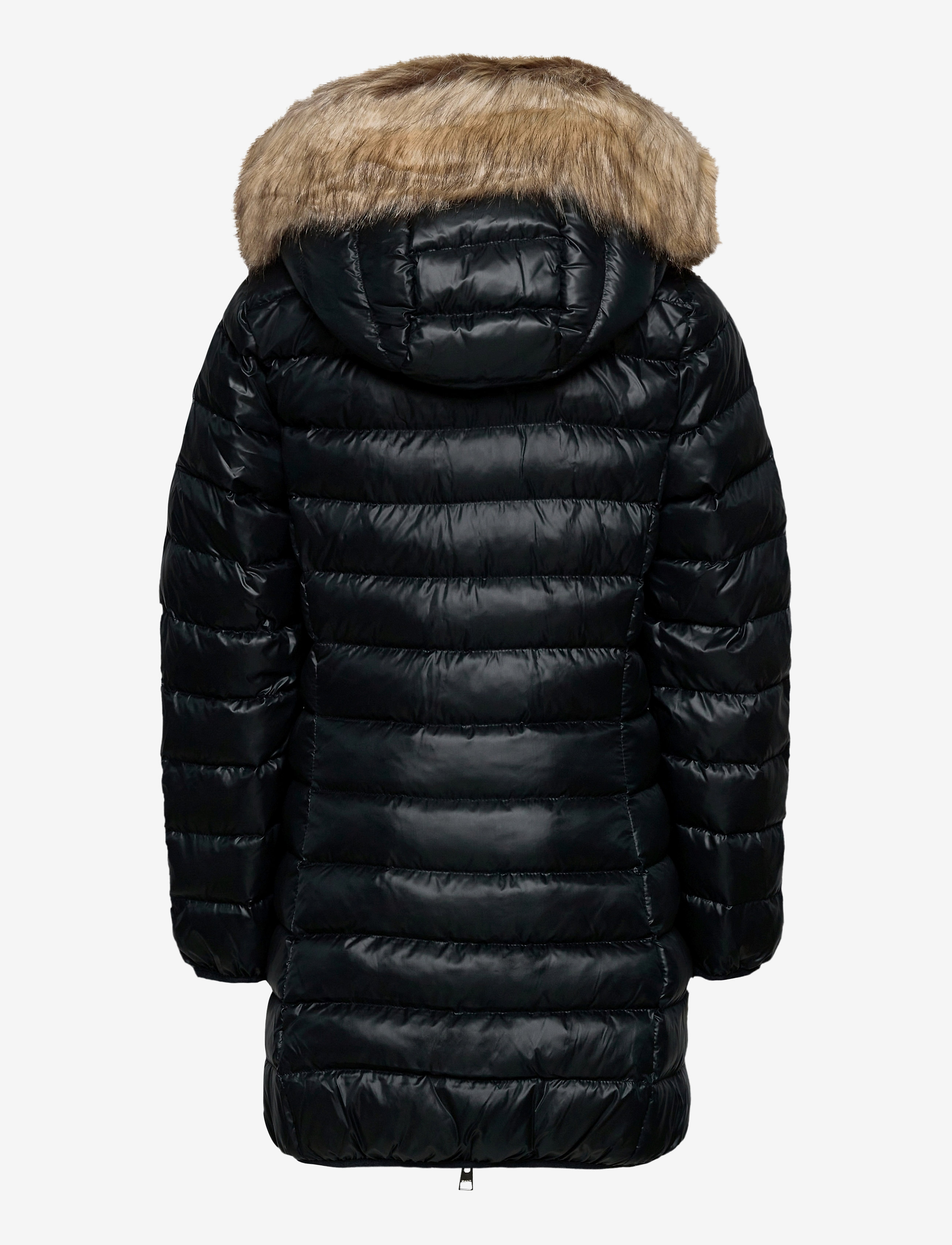 GANT - D1. LONG FAUX FUR PUFFER JACKET - black - 1