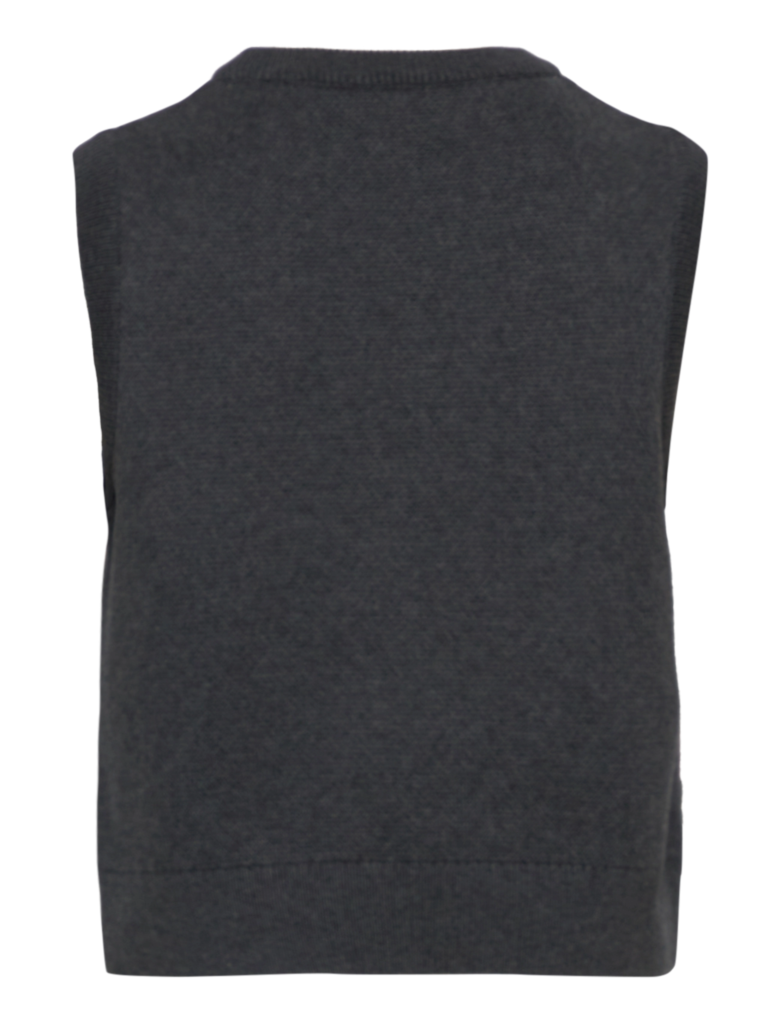 GANT - D2. ARGYLE KNIT VEST - dk charcoal melange - 1
