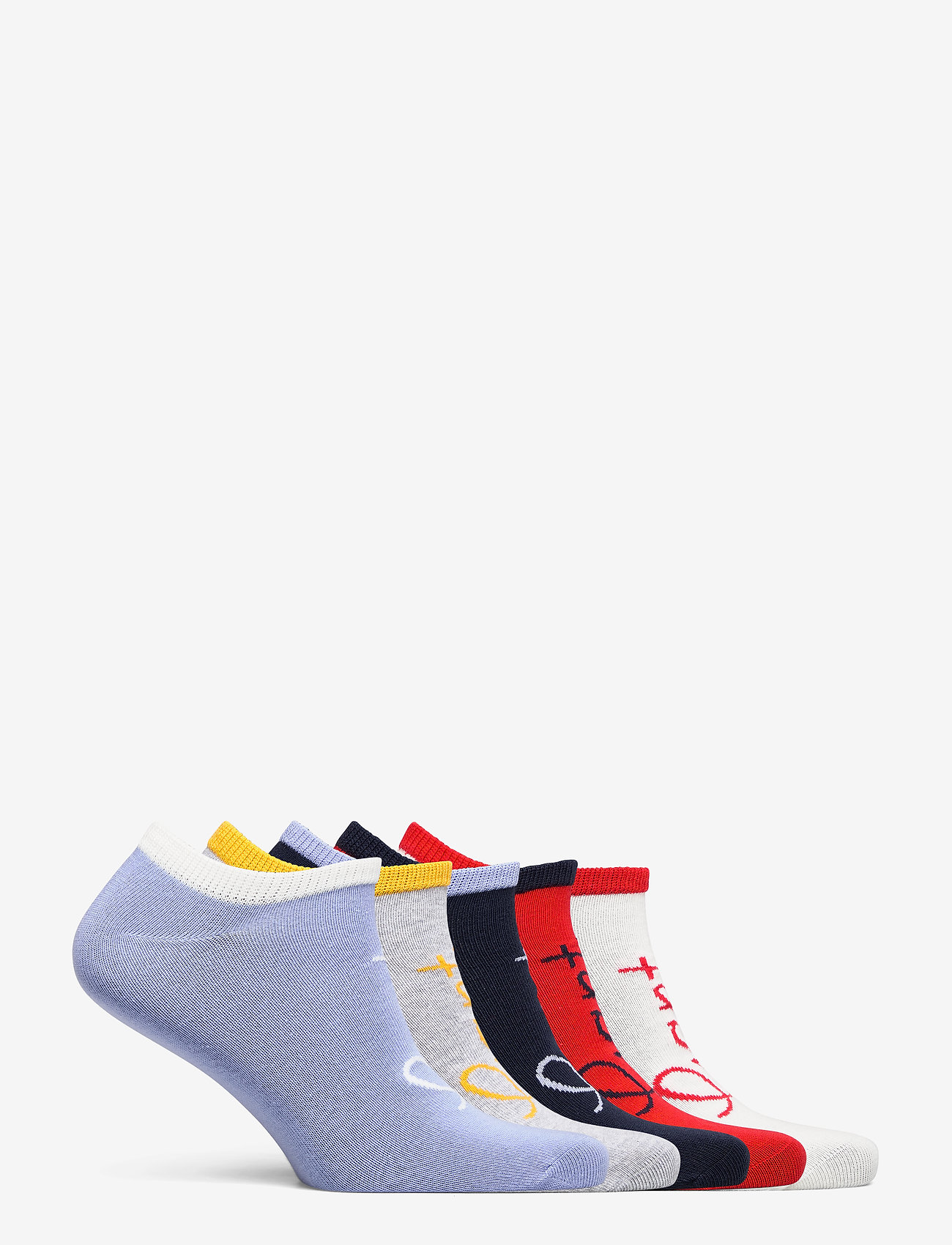 GANT - D1. 5-PACK SCRIPT SNEAKER SOCKS - white - 1