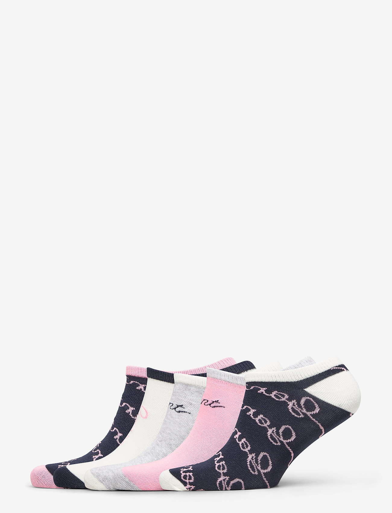 GANT - D1. SCRIPT SNEAKER SOCKS 5-PACK - sea pink - 0
