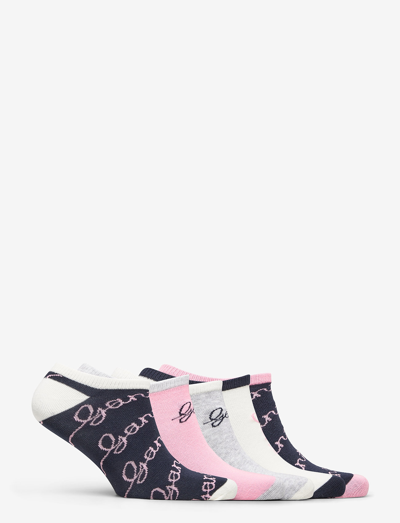 GANT - D1. SCRIPT SNEAKER SOCKS 5-PACK - sea pink - 1