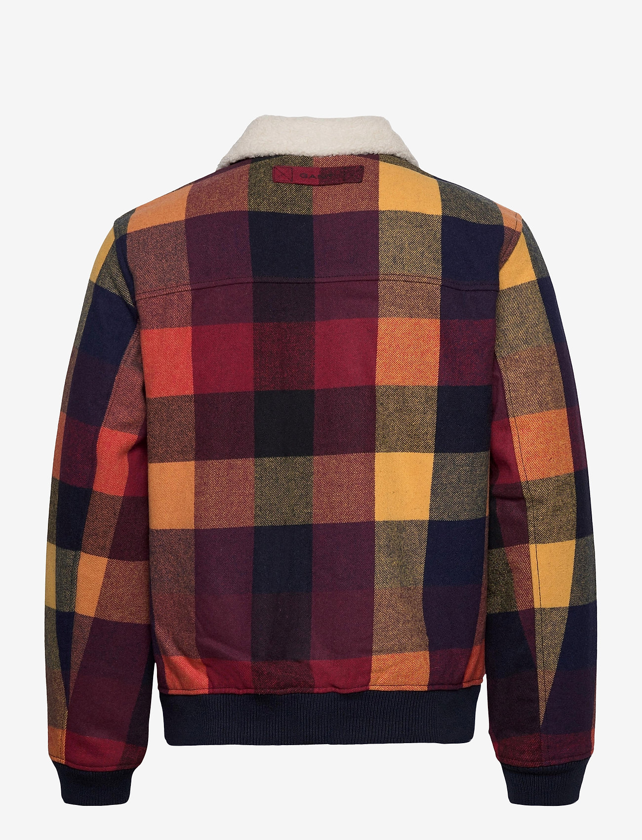 GANT - D2. WOOL CHECK FLIGHT JACKET - port red - 1