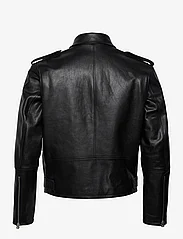 GANT - D1. LEATHER BIKER JACKET - pavasarinės striukės - black - 1