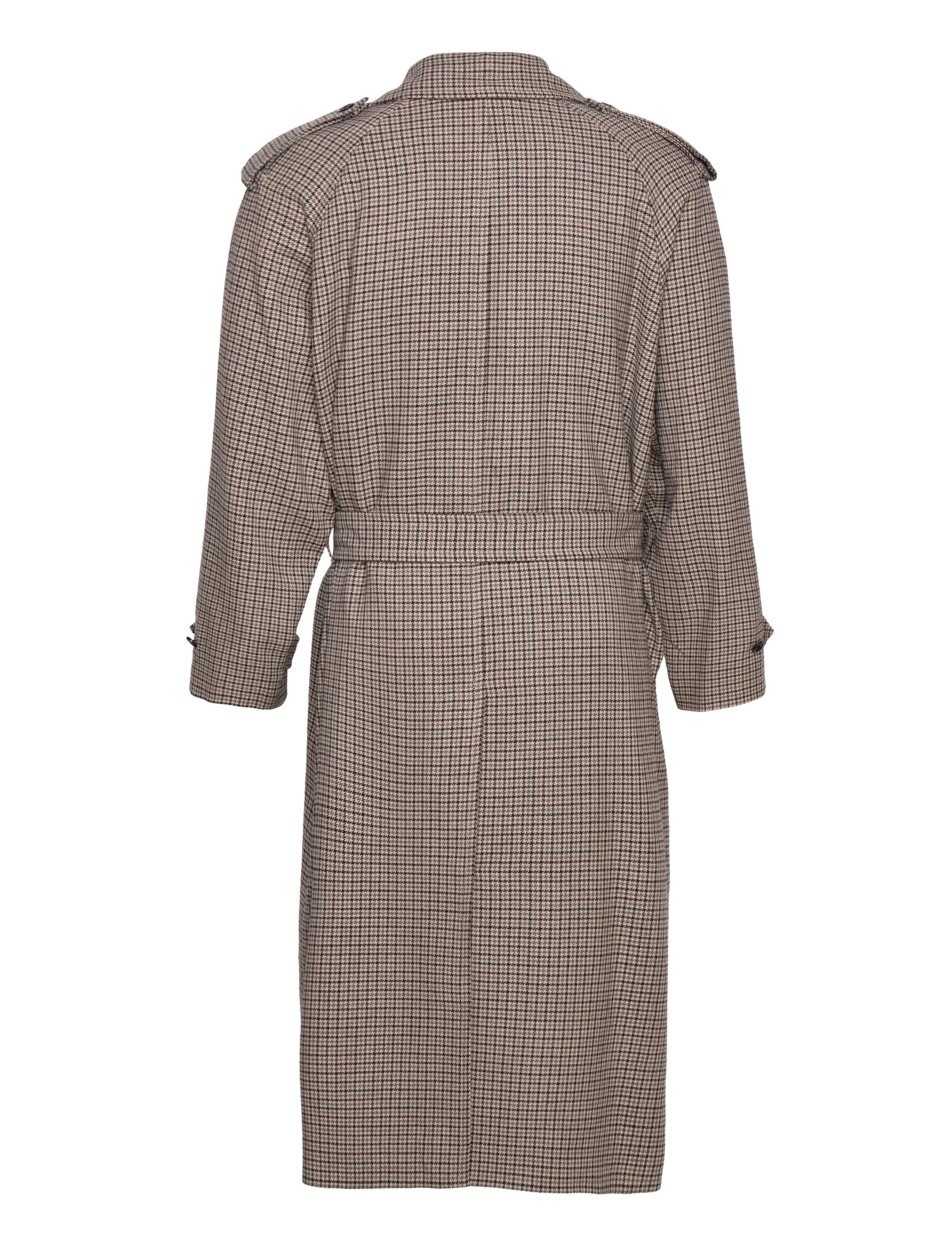 GANT - D1. HOUNDSTOOTH WOOL TRENCH COAT - putty - 1