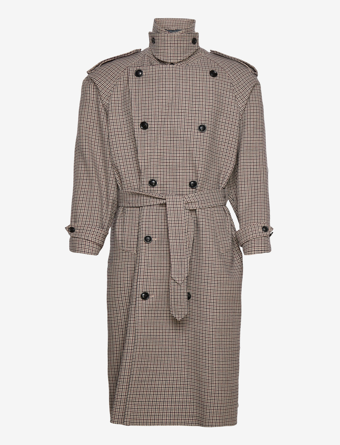Houndstooth trench coat best sale mens