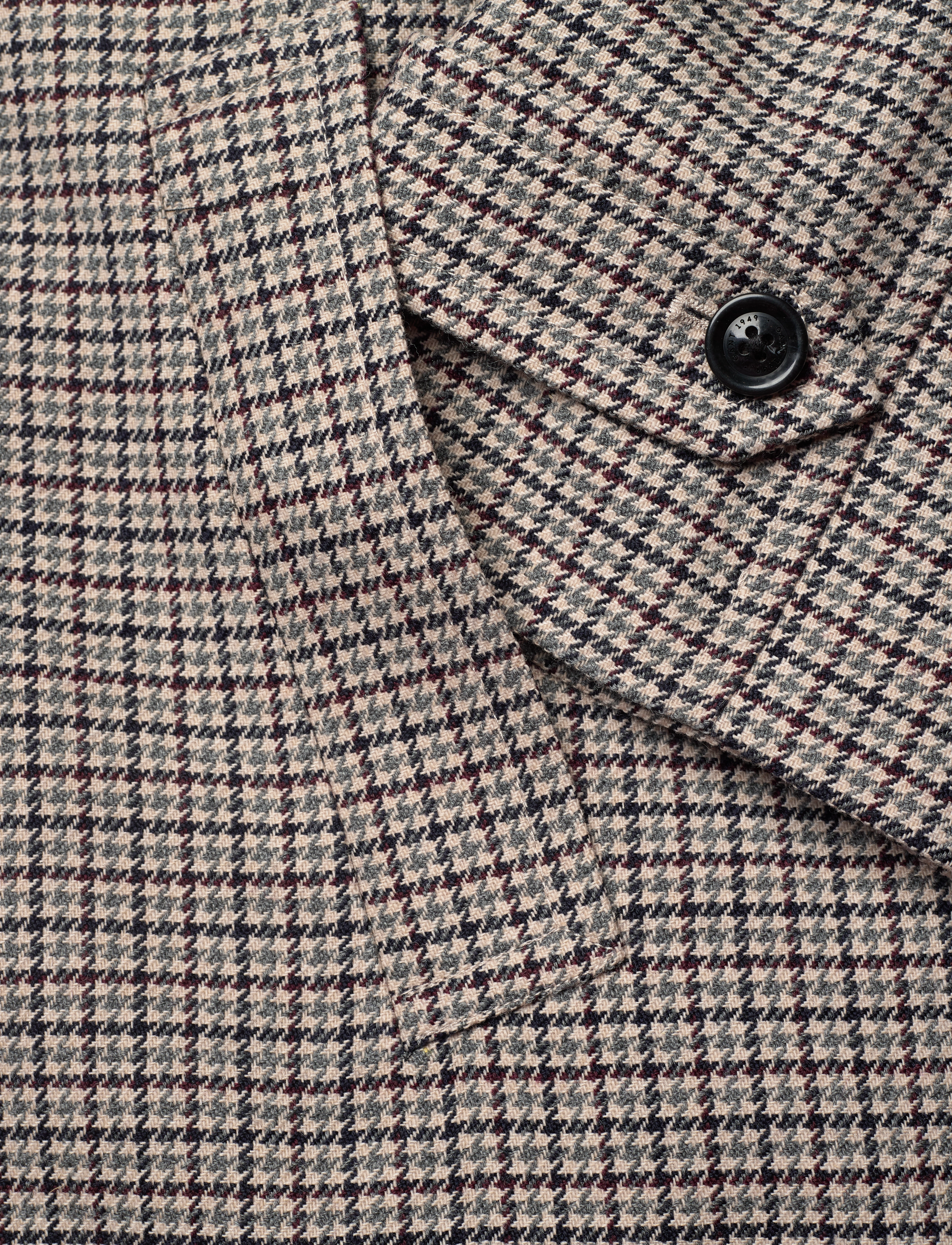 GANT - D1. HOUNDSTOOTH WOOL TRENCH COAT - putty - 4