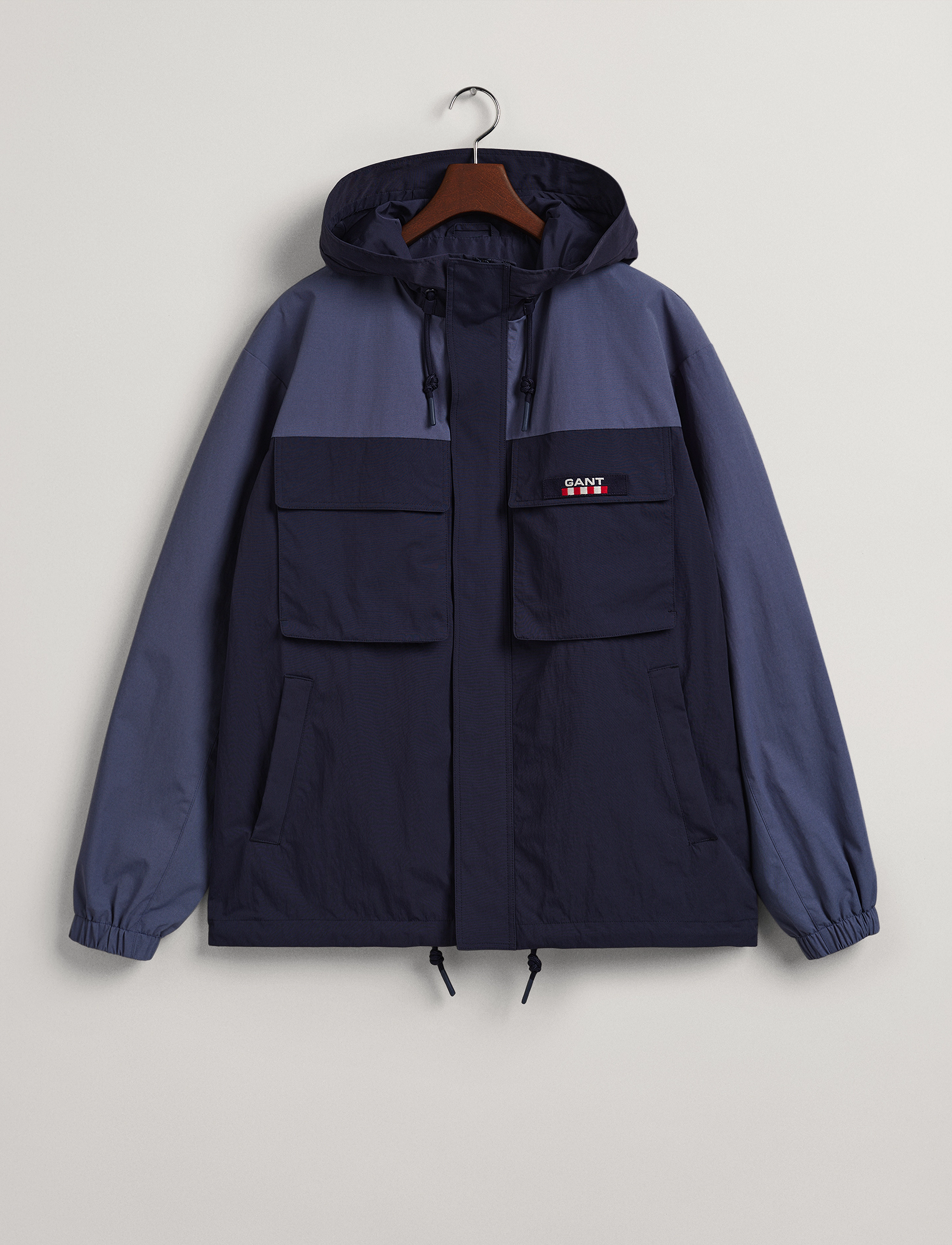 GANT - D1. BLOCKED HOODED JACKET - hurricane blue - 2