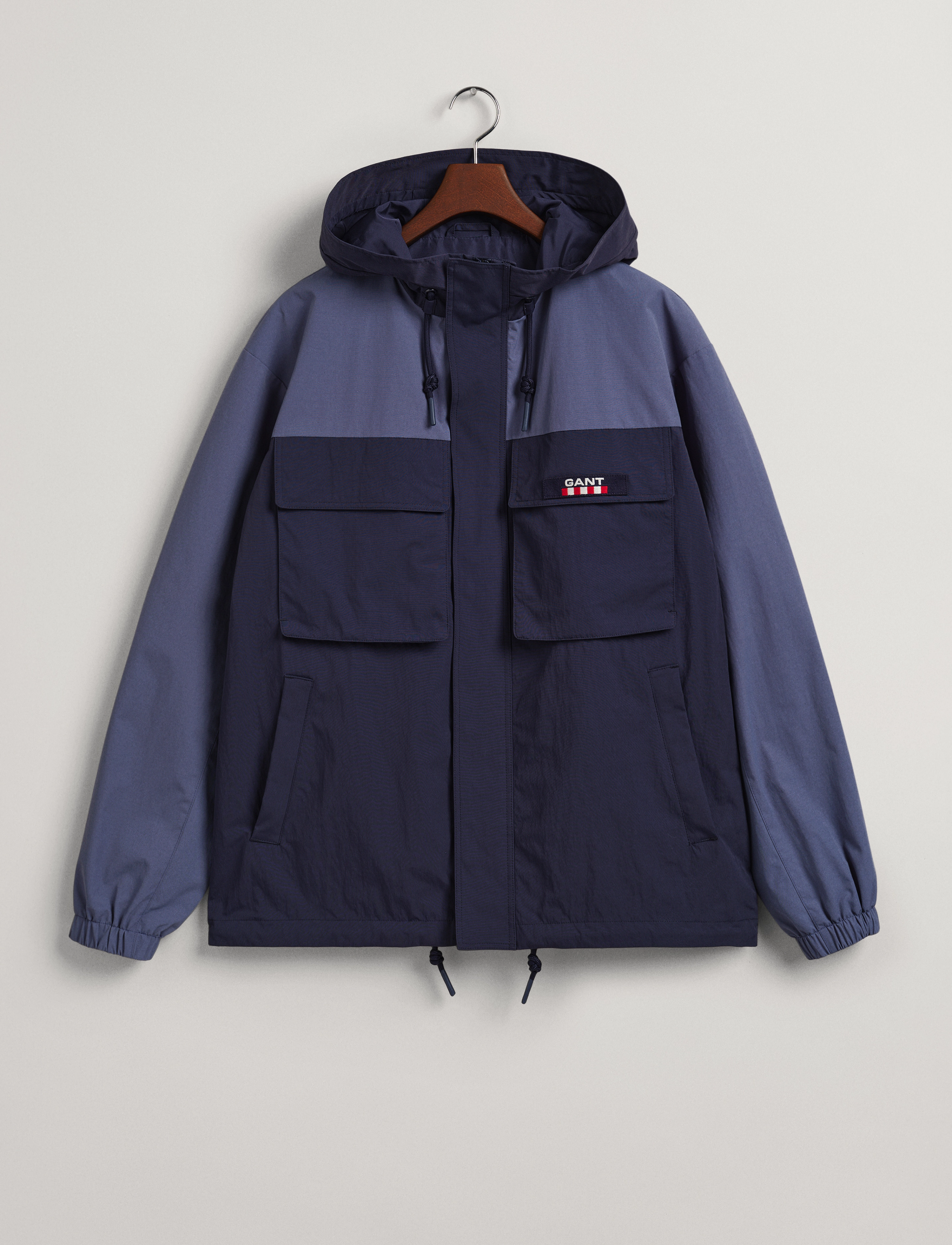 GANT - D1. BLOCKED HOODED JACKET - hurricane blue - 3