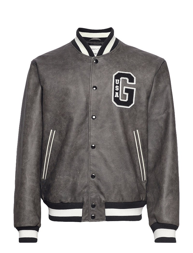 Leather Gant Varsity Jacket Herren GANT Leather Gant Varsity