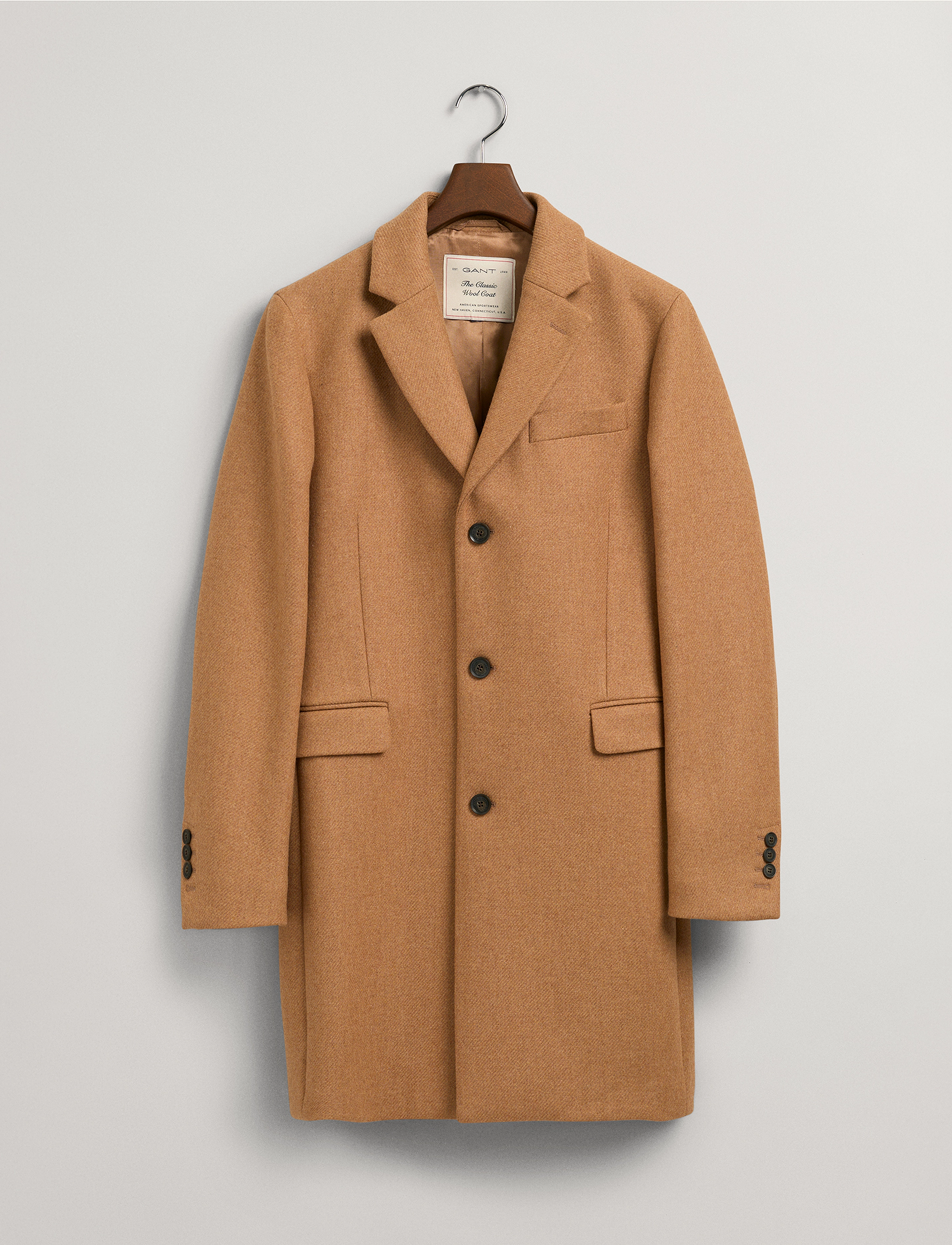 GANT - D1. CLASSIC WOOL COAT - warm khaki - 5