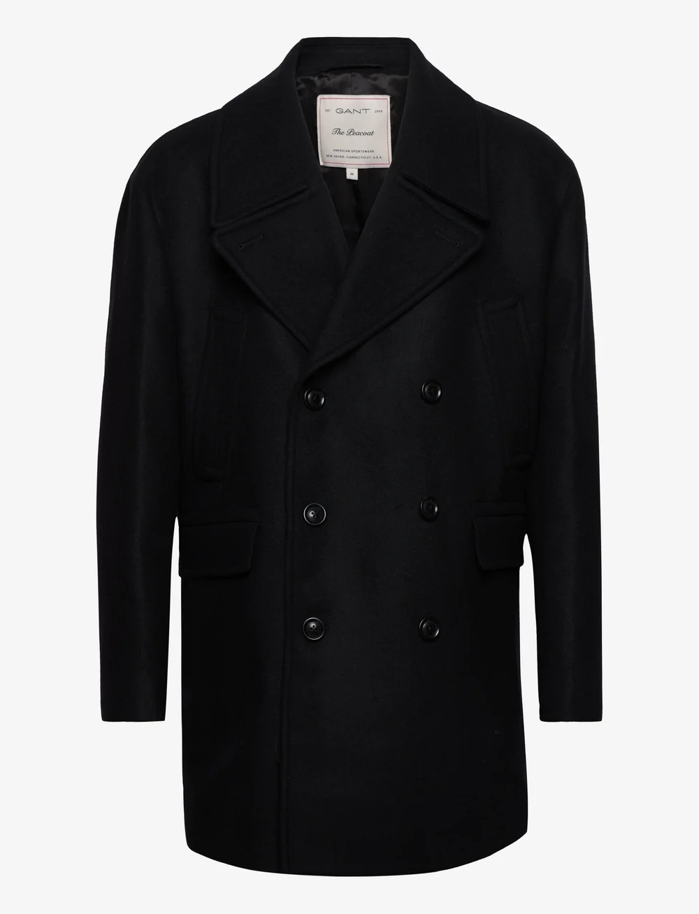 Black winter top pea coat